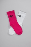 Cycling socks 2-pack- PINK&WHITE BEE 
